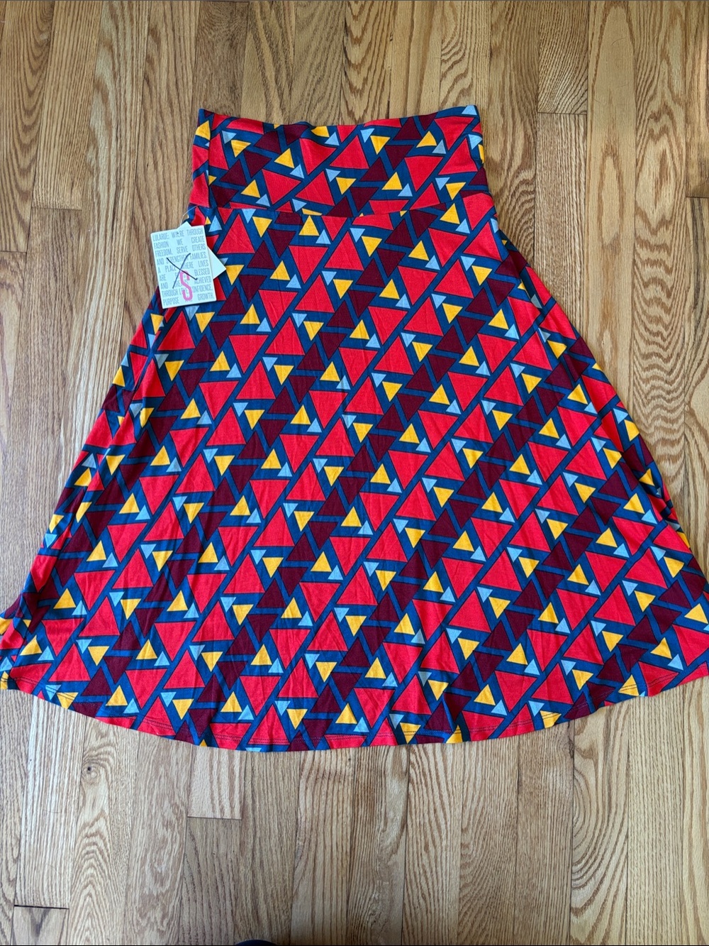 LuLaRoe Azure multi color Geometric A-Line Skirt S
